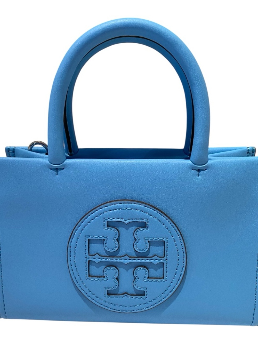 NWT Tory Burch Mini Ella Bio Tote Sky Blue Azure : Cross body Strap included